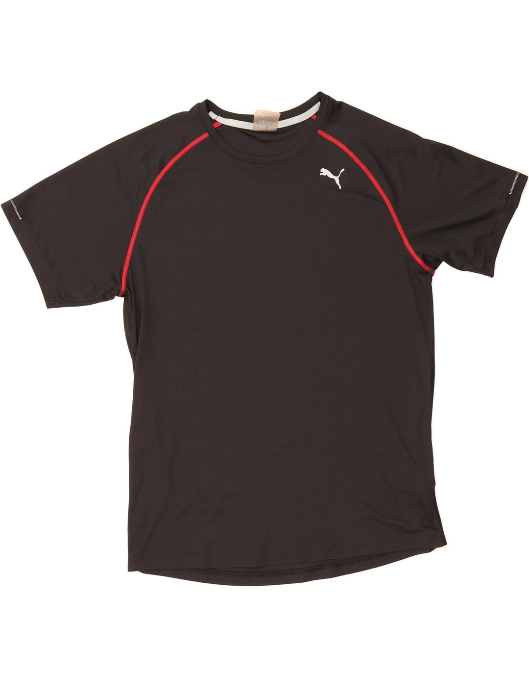 PUMA Mens T-Shirt Top Medium Black Polyester Vintage Puma and Second-Hand Puma from Messina Hembry 
