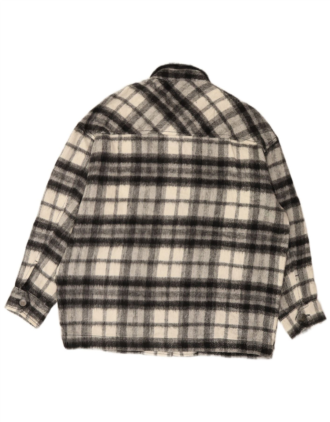 Zara Mujer Chaqueta Bomber Extragrande UK 10 Small Grey Check