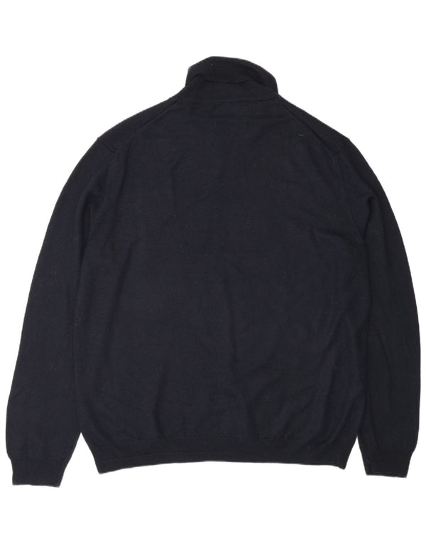 Marks & Spencer - Jersey con cuello vuelto para hombre, talla 2XL, acrílico azul marino