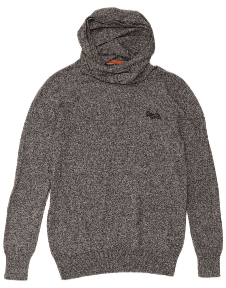 SUPERDRY Jersey con capucha para hombre de algodón gris medio
