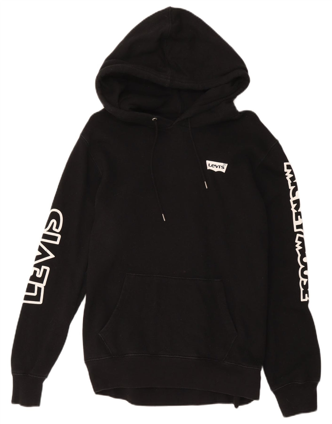 Levi's Sudadera con capucha y estampado de Mickey Mouse para hombre, talla grande, algodón negro