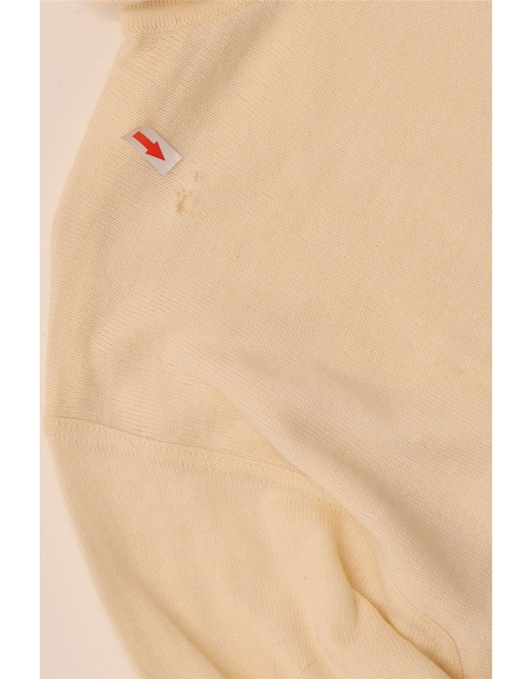 Vintage hombres rollo cuello jersey suéter IT 48 medio off blanco poliacrílico