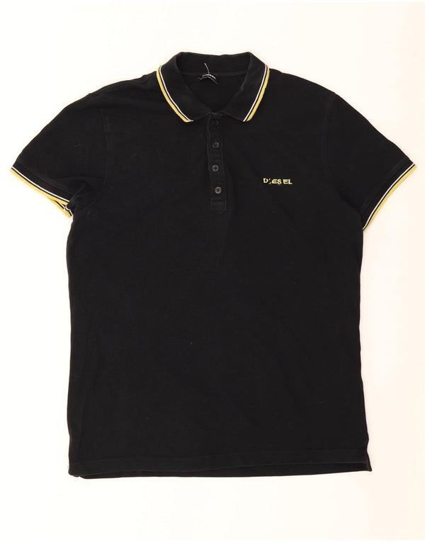 DIESEL Polo Hombre XL Algodón Negro