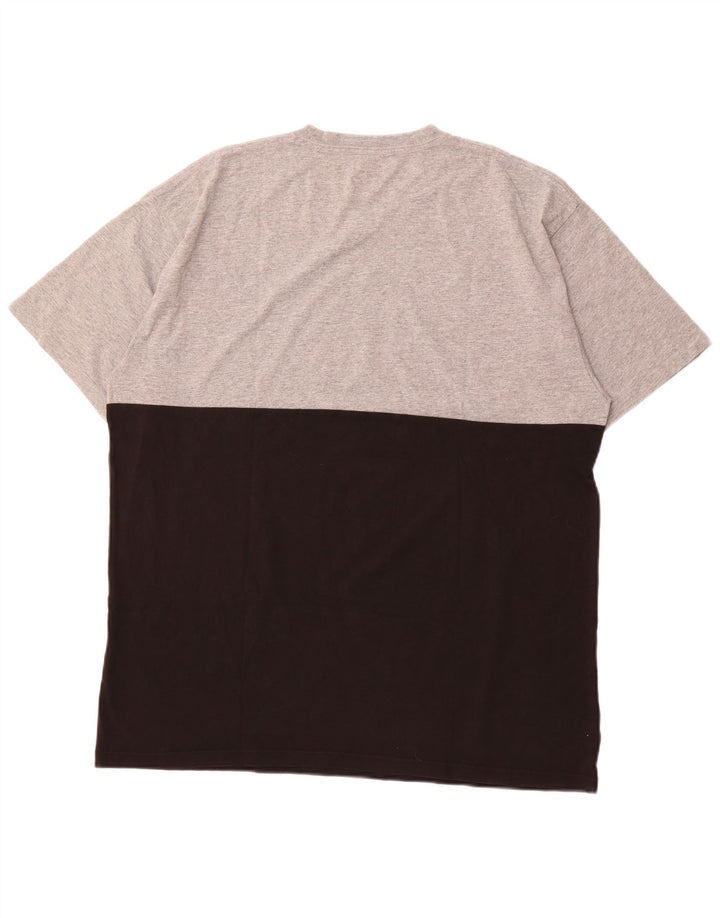 VANS Hombre Classic Fit Camiseta Top XL Negro Colorblock Algodón