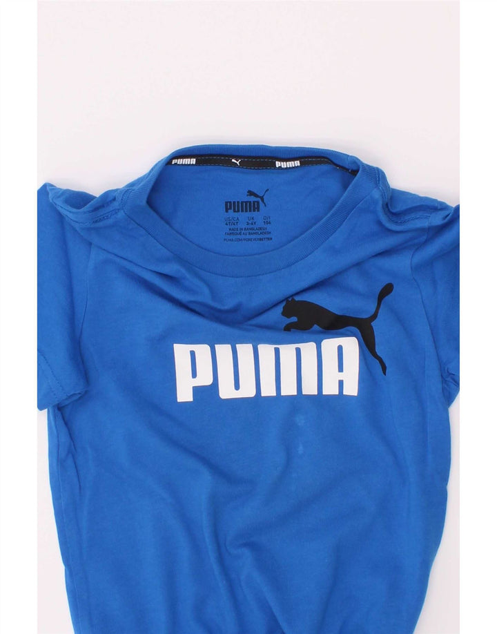 Puma Camiseta gráfica para niño 3-4 años Azul