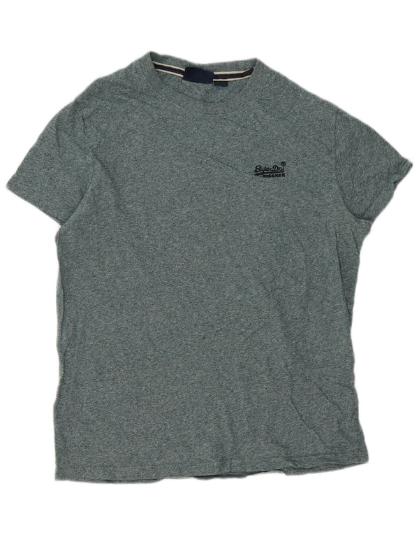 Superdry Camiseta para hombre Top Large de algodón moteado verde