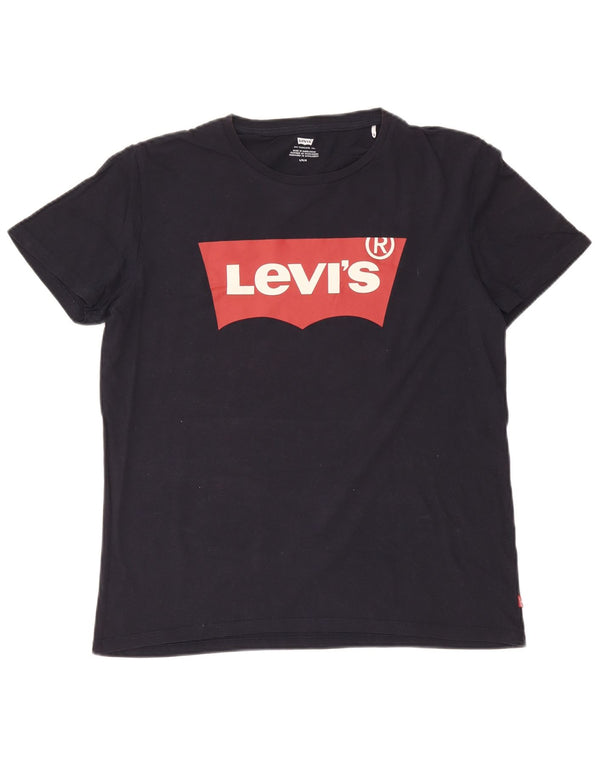 Levi's - Camiseta gráfica para hombre, talla grande, azul marino