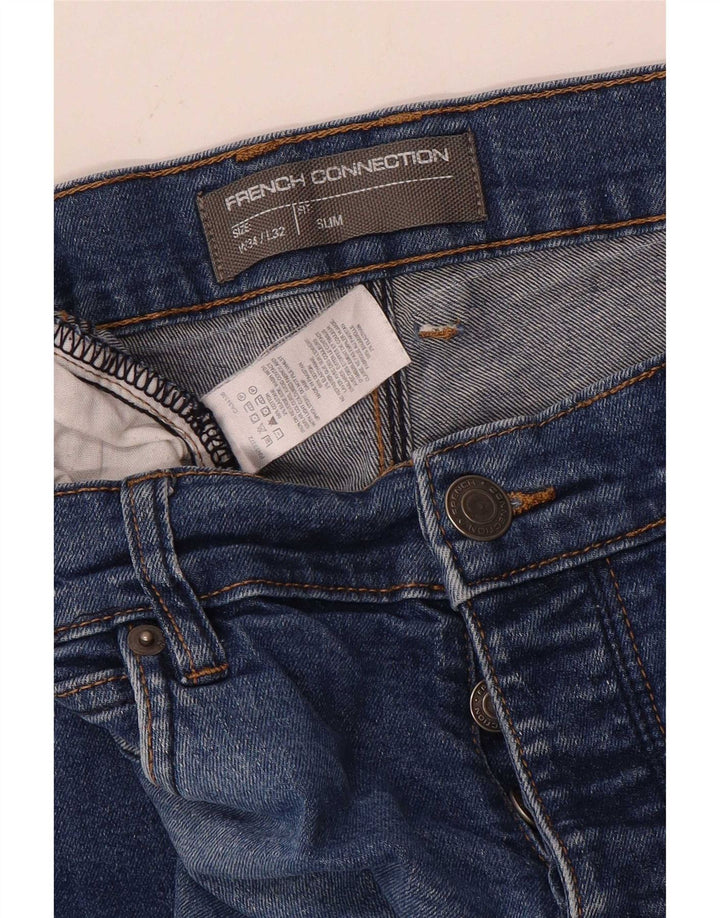French Connection Vaqueros ajustados para hombre W34 L32 Algodón azul