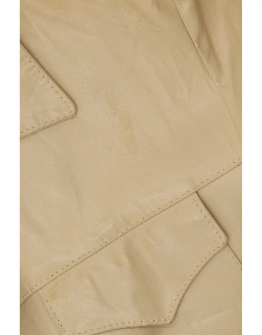 Bayside Chaqueta de cuero para hombre Reino Unido 40 Cuero beige grande