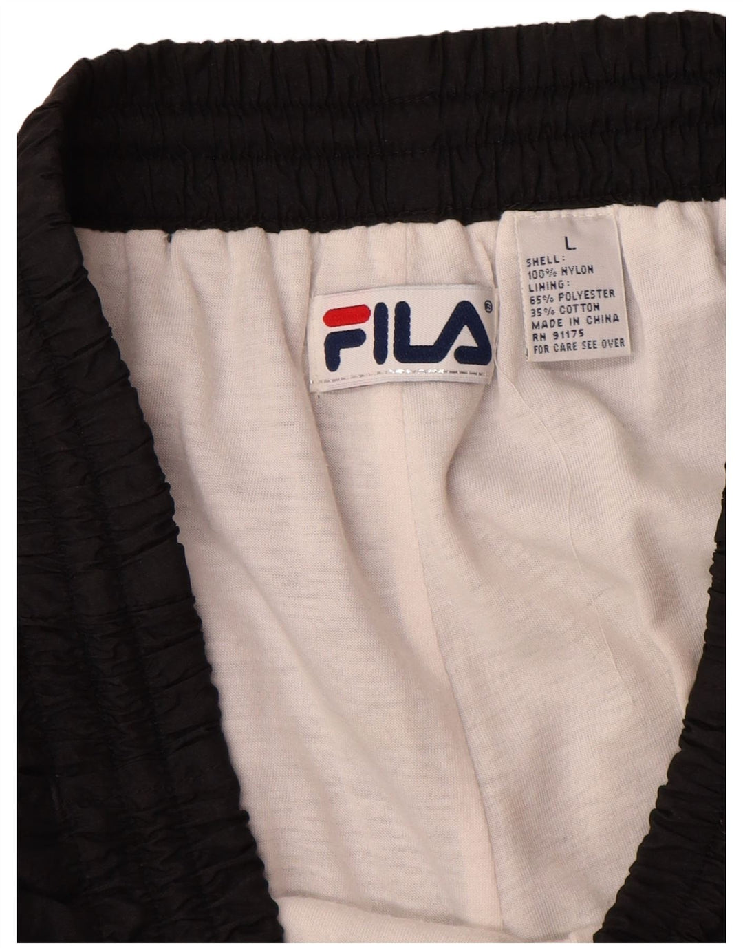 Fila Pantalón De Chándal Para Hombre Grande Nylon Negro