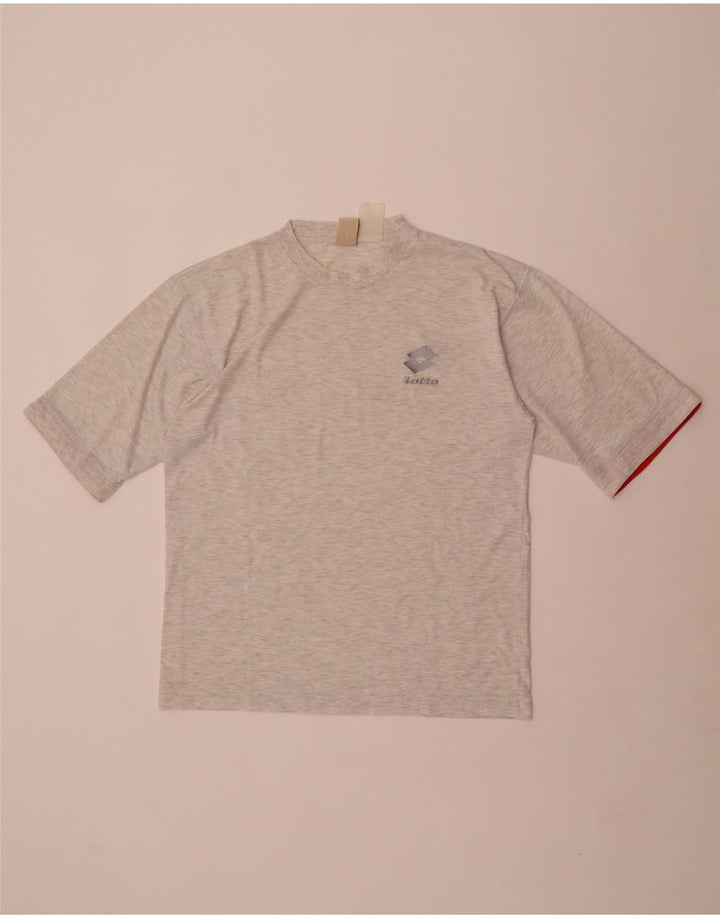 Lotto Hombre Camiseta Gráfica Top Gris Medio Moteado