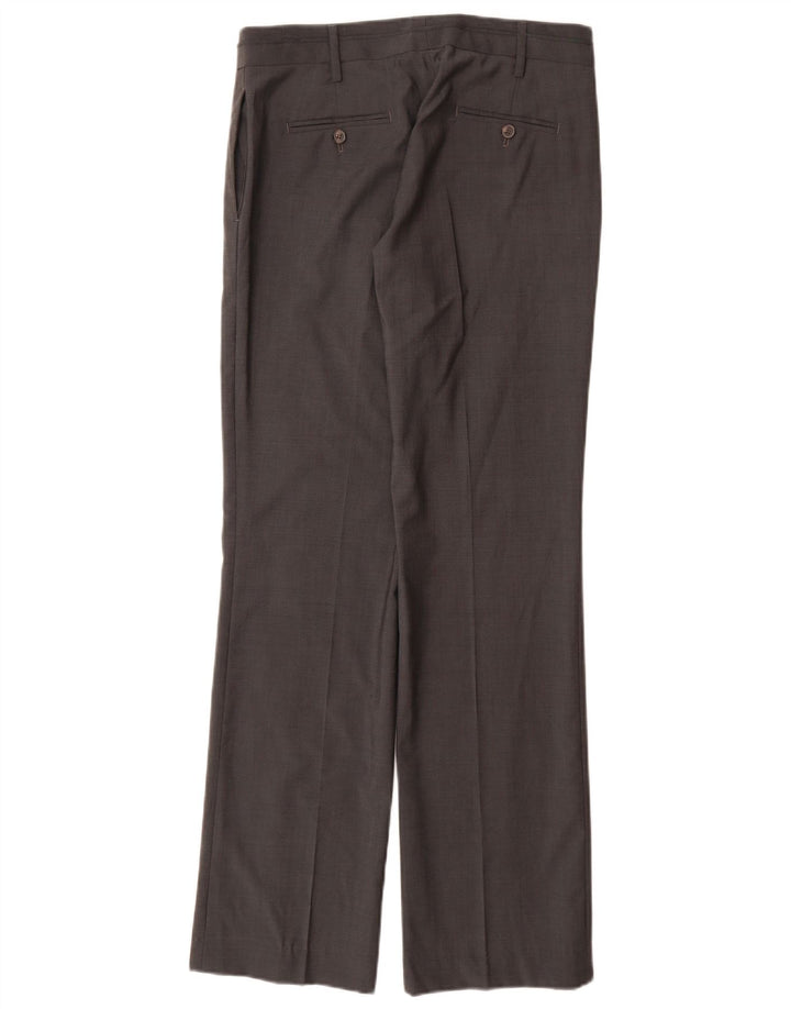 MASSIMO DUTTI Pantalón de traje recto para mujer EU 38 Small W28 L33 Lana gris