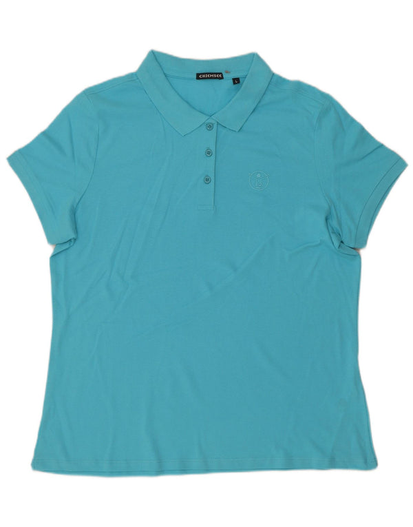 Chiemsee Polo para mujer UK 46 Large Algodón azul