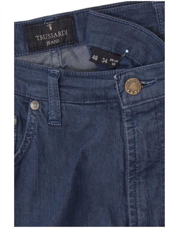 TRUSSARDI Vaqueros rectos para hombre W32 L32 Azul