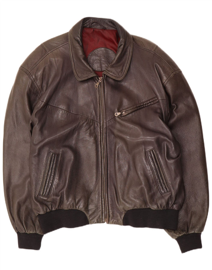 Chaqueta de cuero para hombre Liberty IT 54 2XL Cuero marrón