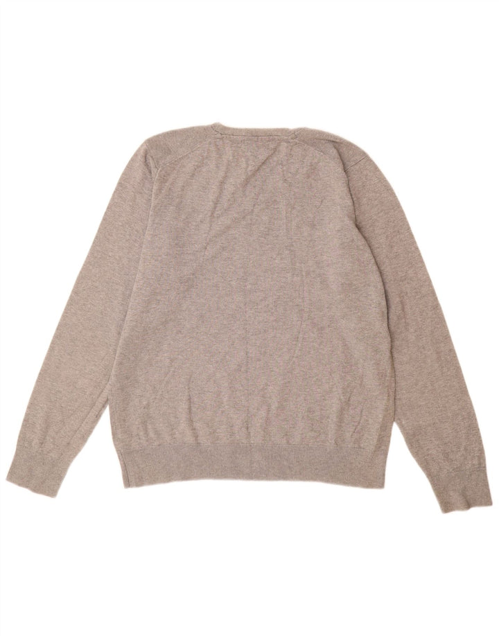 Marks & Spencer Suéter tipo jersey con cuello en V autógrafo para mujer UK 44 Gris medio