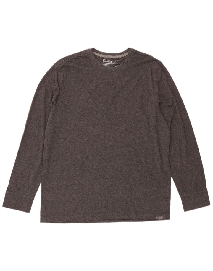 EDDIE BAUER Top para hombre manga larga algodón gris grande