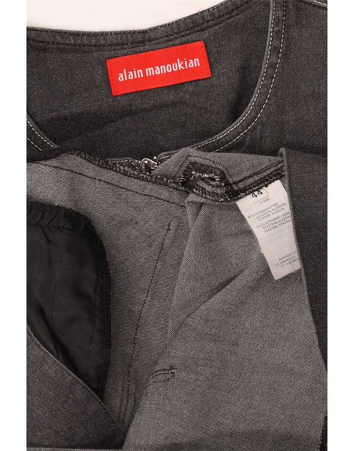 Alain Manoukian Chaqueta vaquera para mujer IT 44 Algodón gris medio