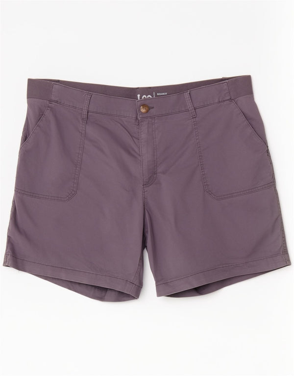 Lee Bermudas de tiro medio para mujer, ajuste regular, talla 20, 3XL, W40, algodón gris