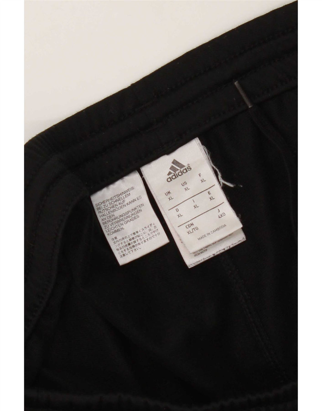 Adidas Hombre Pantalón Chándal Joggers XL Negro Poliéster