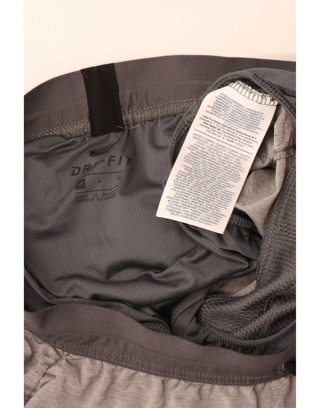 Pantalones cortos deportivos Nike Dri Fit para hombre Poliéster gris medio