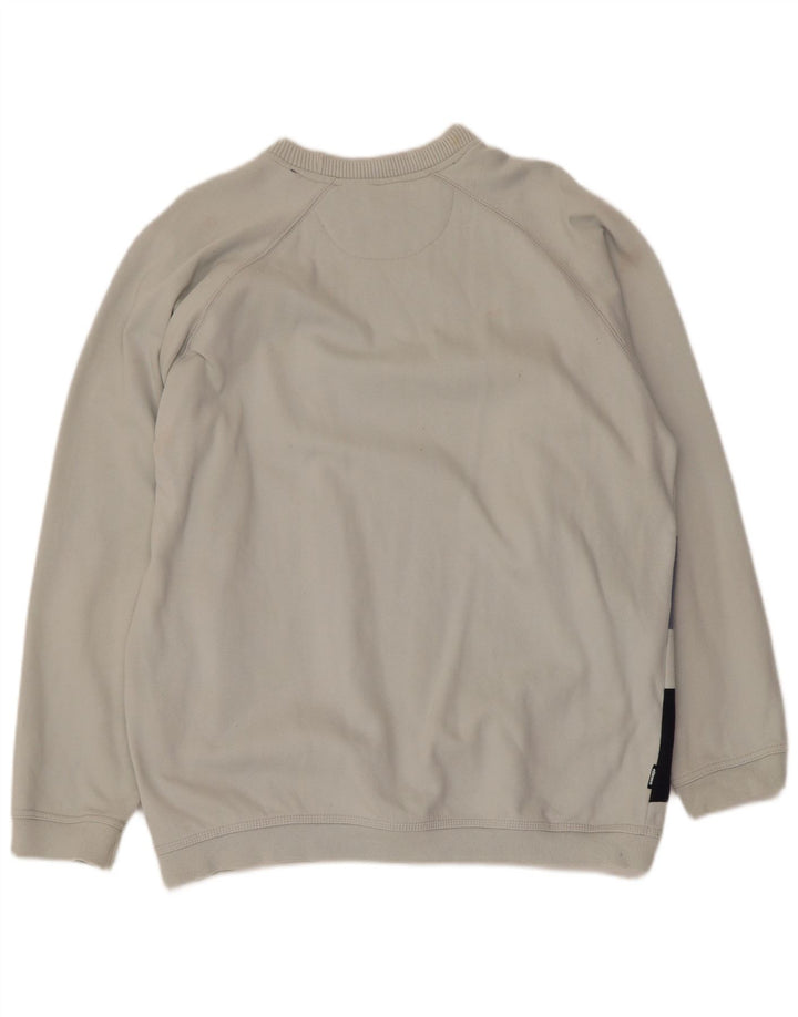 Ellesse Hombre Sudadera Jumper Algodón A Rayas Azul Medio