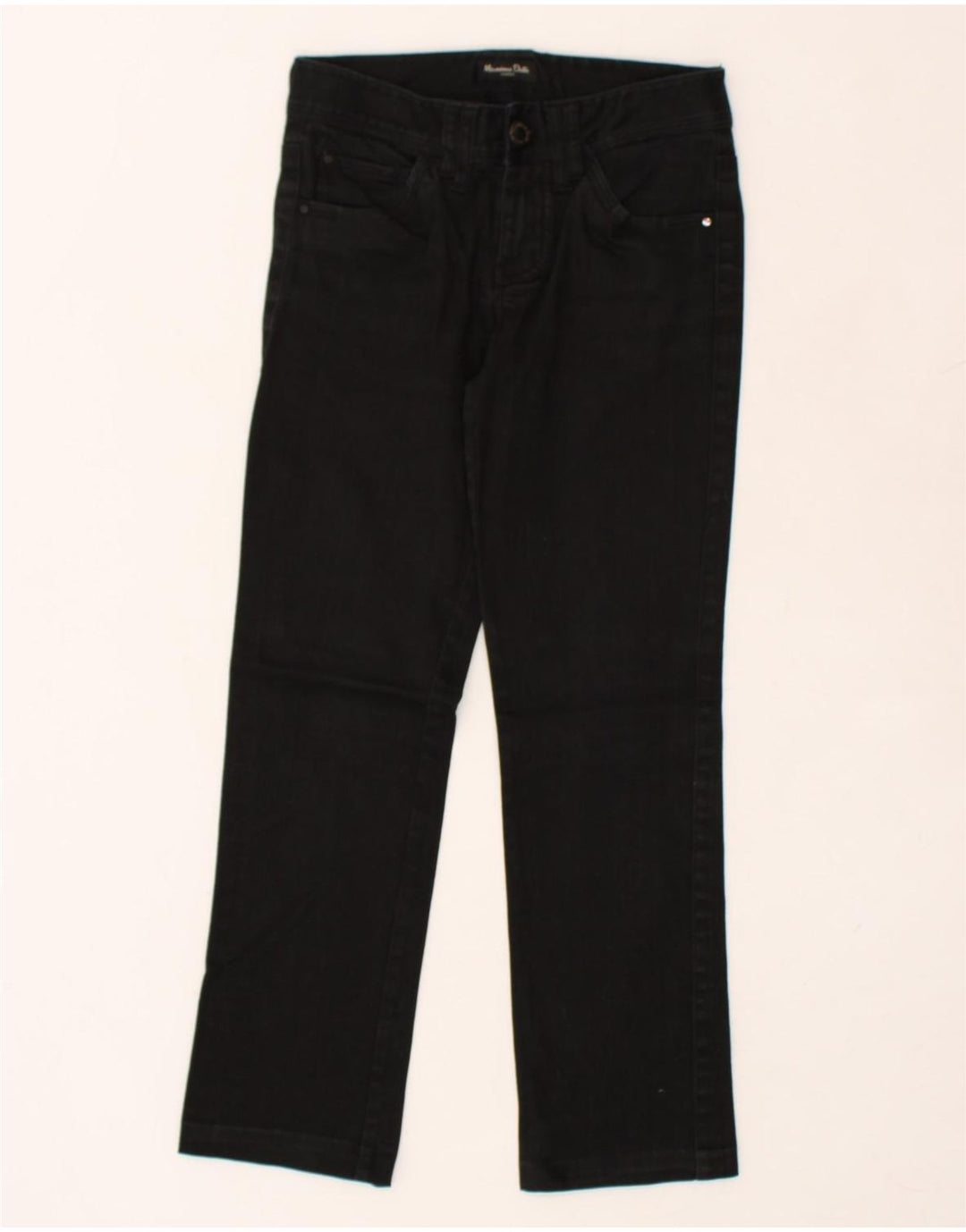 MASSIMO DUTTI Womens Straight Jeans EU 36 Small W26 L27 Black Cotton | Vintage Massimo Dutti | Thrift | Second-Hand Massimo Dutti | Used Clothing | Messina Hembry 