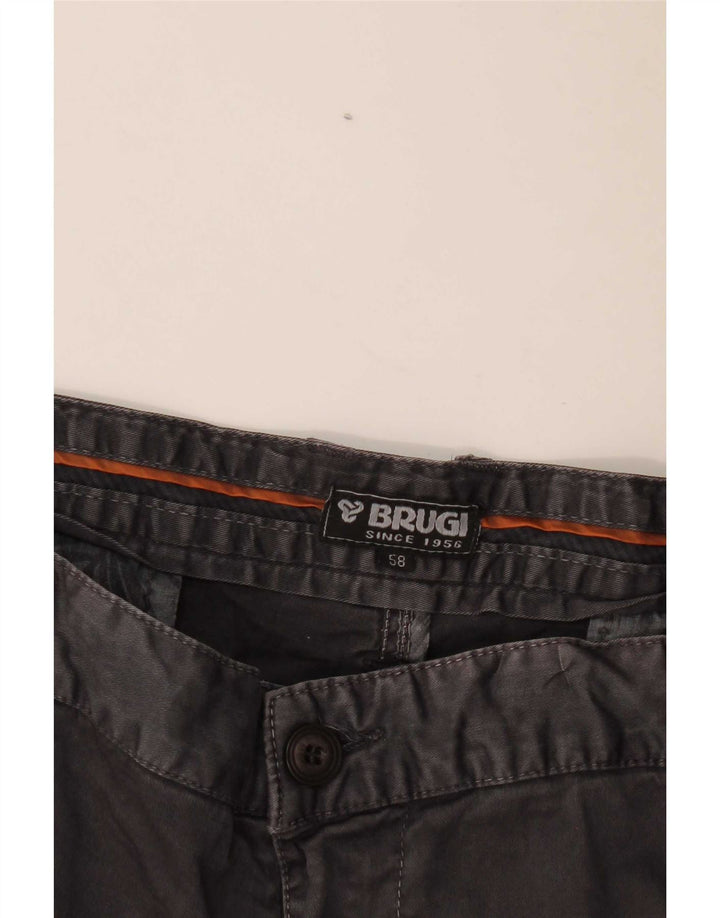 Brugi Pantalones cortos cargo para hombre IT 58 4XL W42 Gris