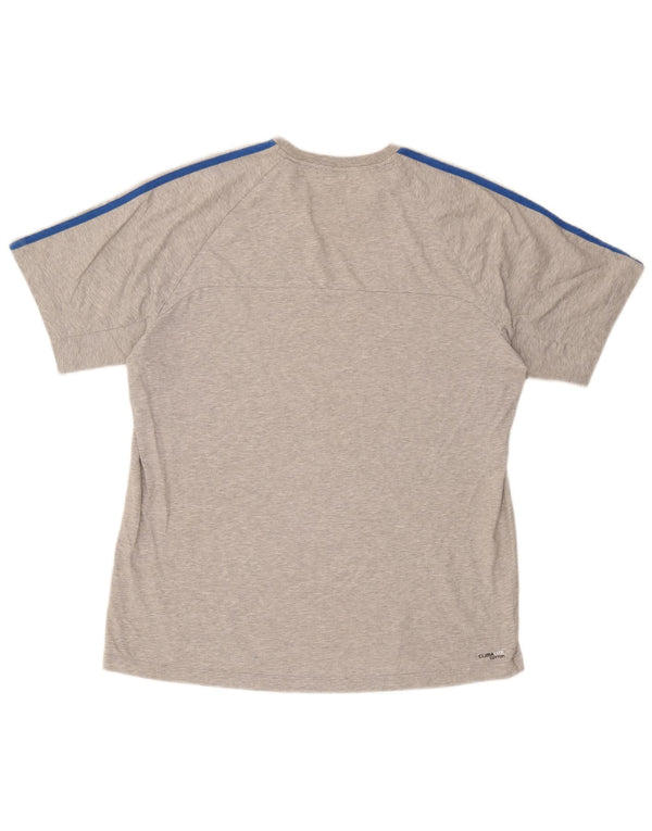 Adidas Mens Climalite Camiseta Top XL Algodón moteado gris