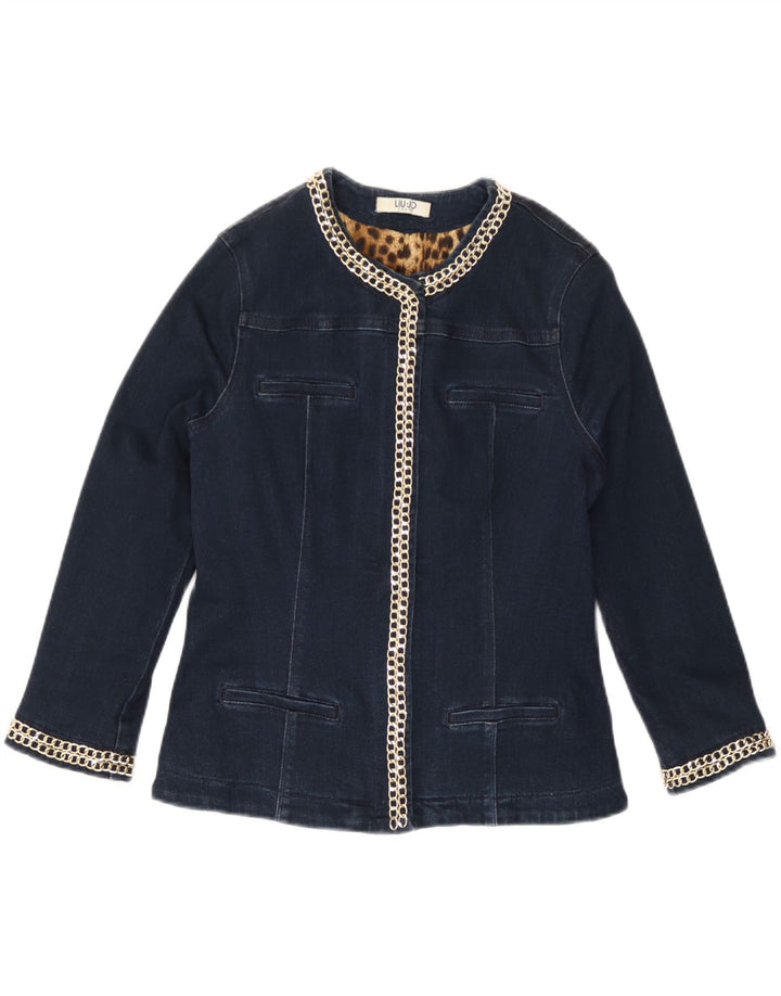 Liu Jo Chaqueta Vaquera de Manga 3/4 para Mujer UK 40 Small Azul Marino