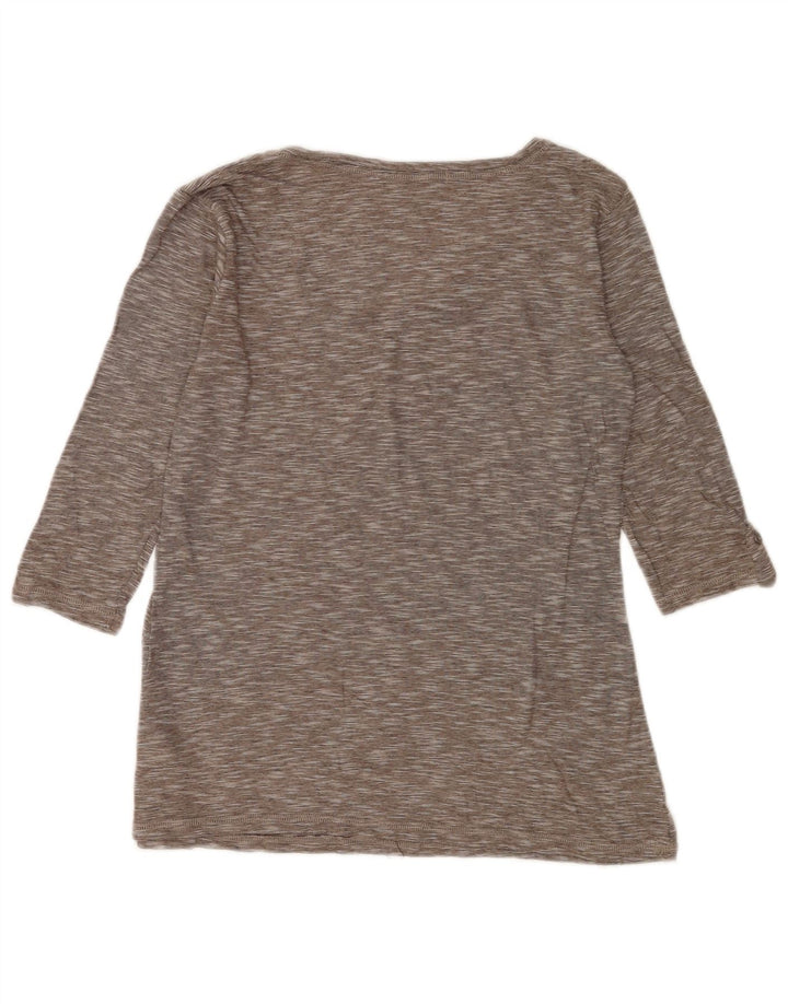 Marks & Spencer Top para mujer manga 3/4 UK 42 Algodón moteado gris medio