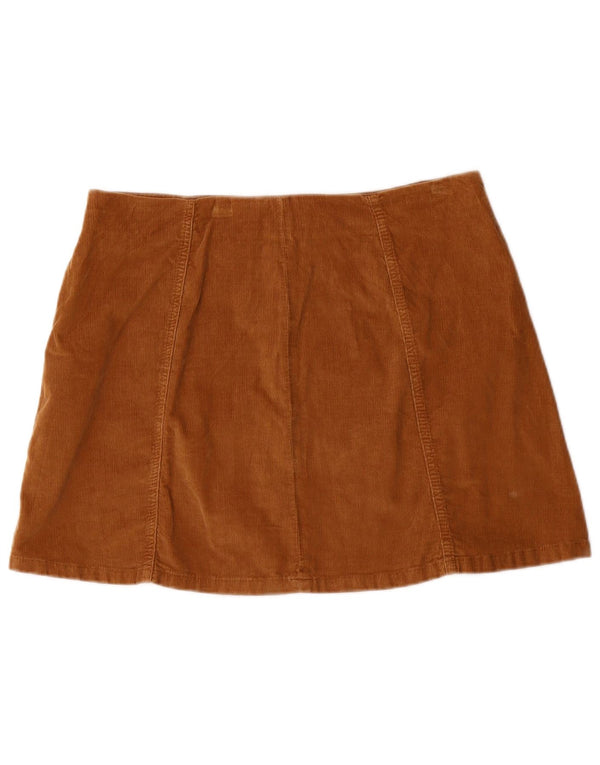 Superdry Minifalda De Pana De Cintura Baja Para Mujer Grande W34 Algodón Marrón