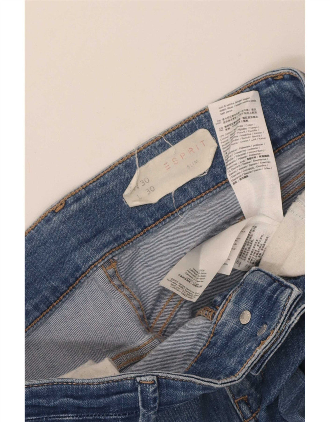 Esprit Vaqueros Slim Mujer W30 L30 Algodón Azul
