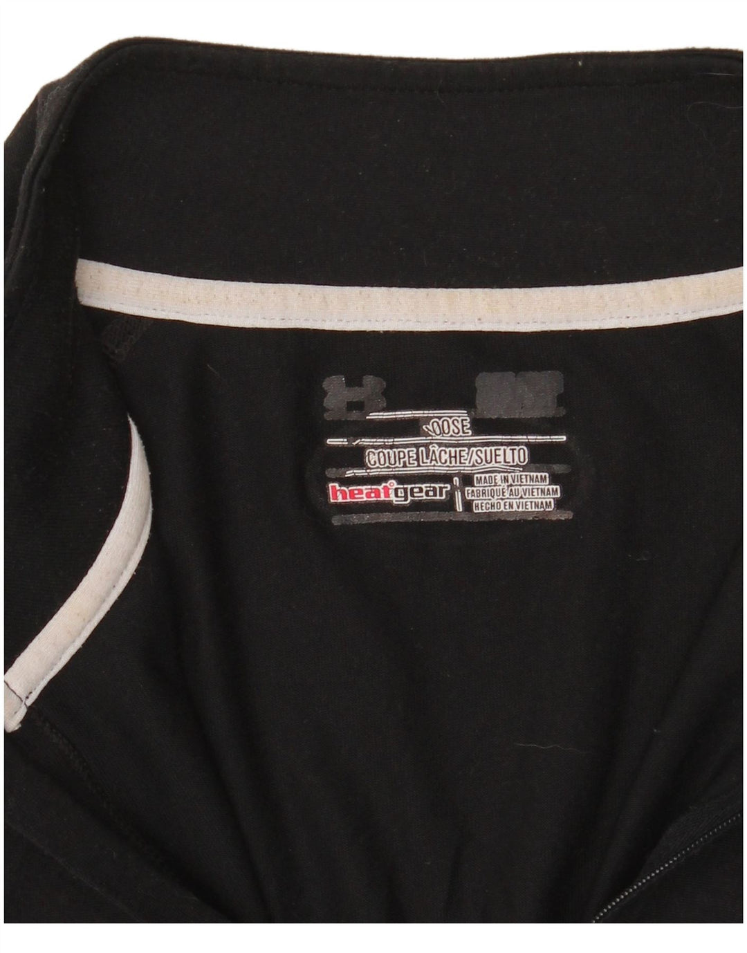 Under Armour Hombre Heat Gear Zip Neck Jersey Chándal Top Mediano Negro