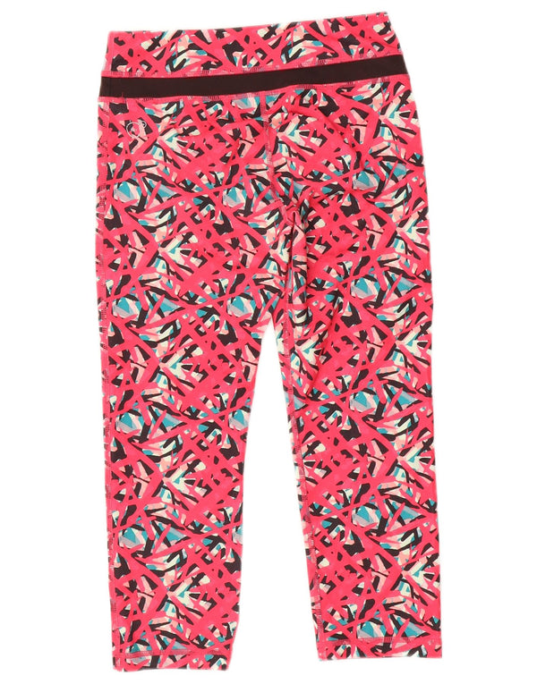 Puma Leggings Capri para Mujer UK 8 Pequeño Rosa Geométrico