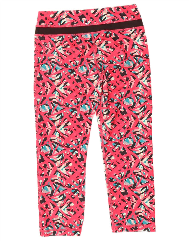 Puma Leggings Capri para Mujer UK 8 Pequeño Rosa Geométrico
