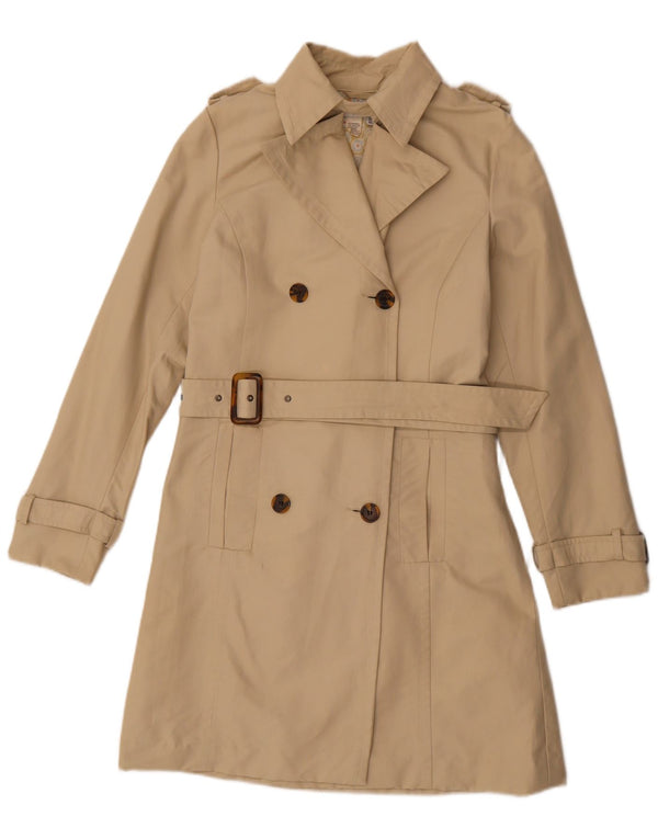 Zara Mujer Gabardina UK 44 Algodón Beige Medio