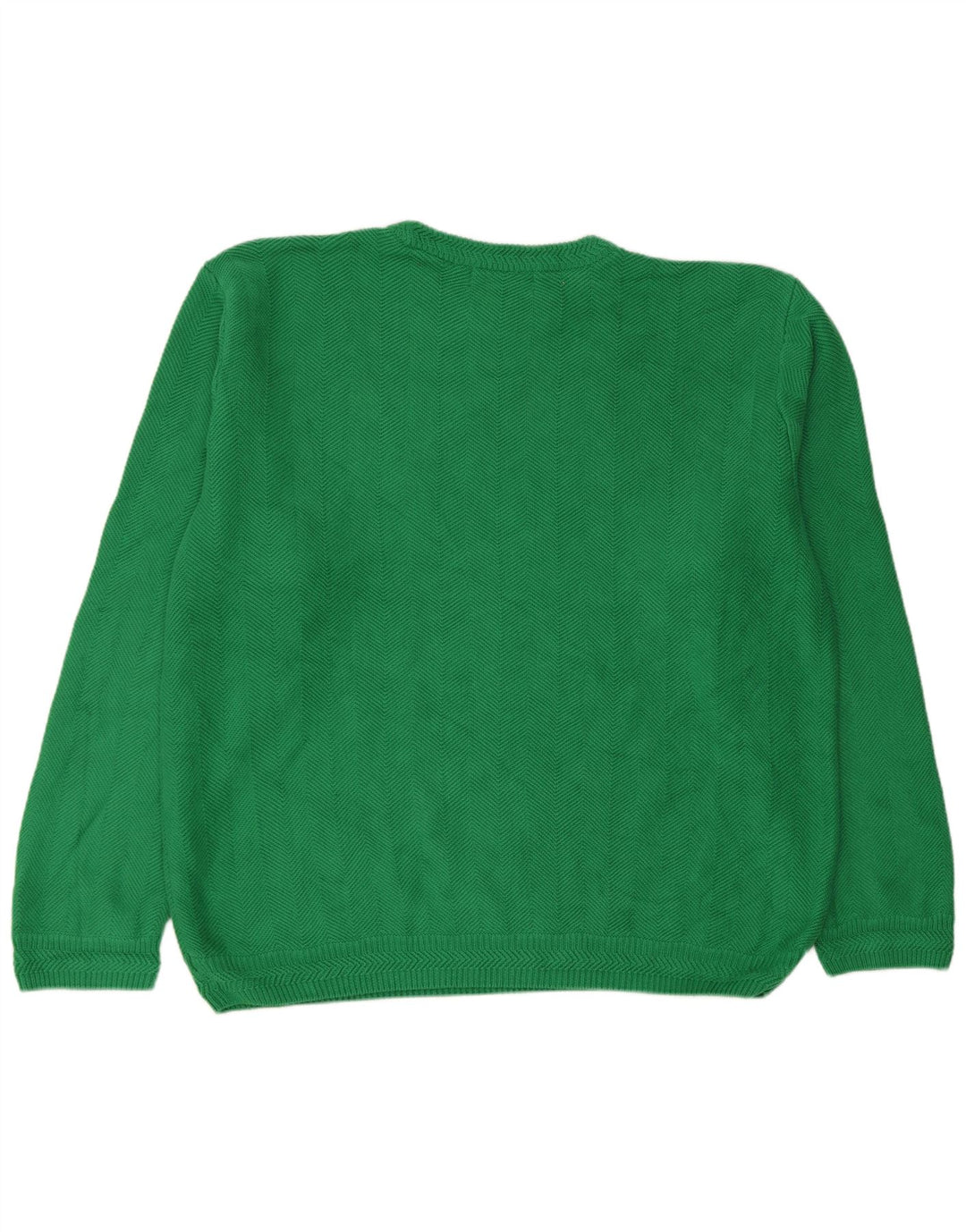 Chaps Hombre Cuello Redondo Jersey Jersey XL Verde Espiga Algodón