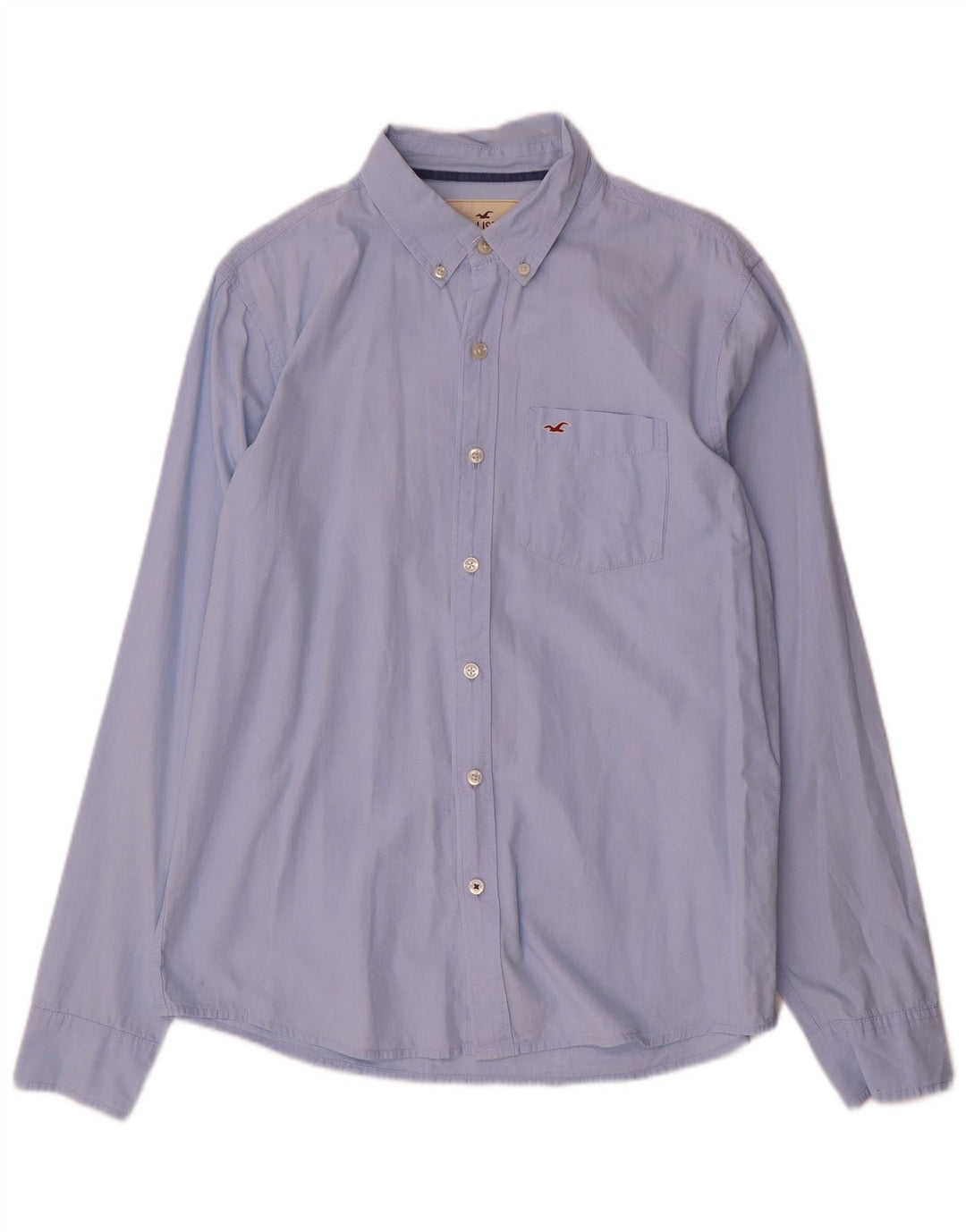 Camisa Hollister Hombre Grande Azul Algodón