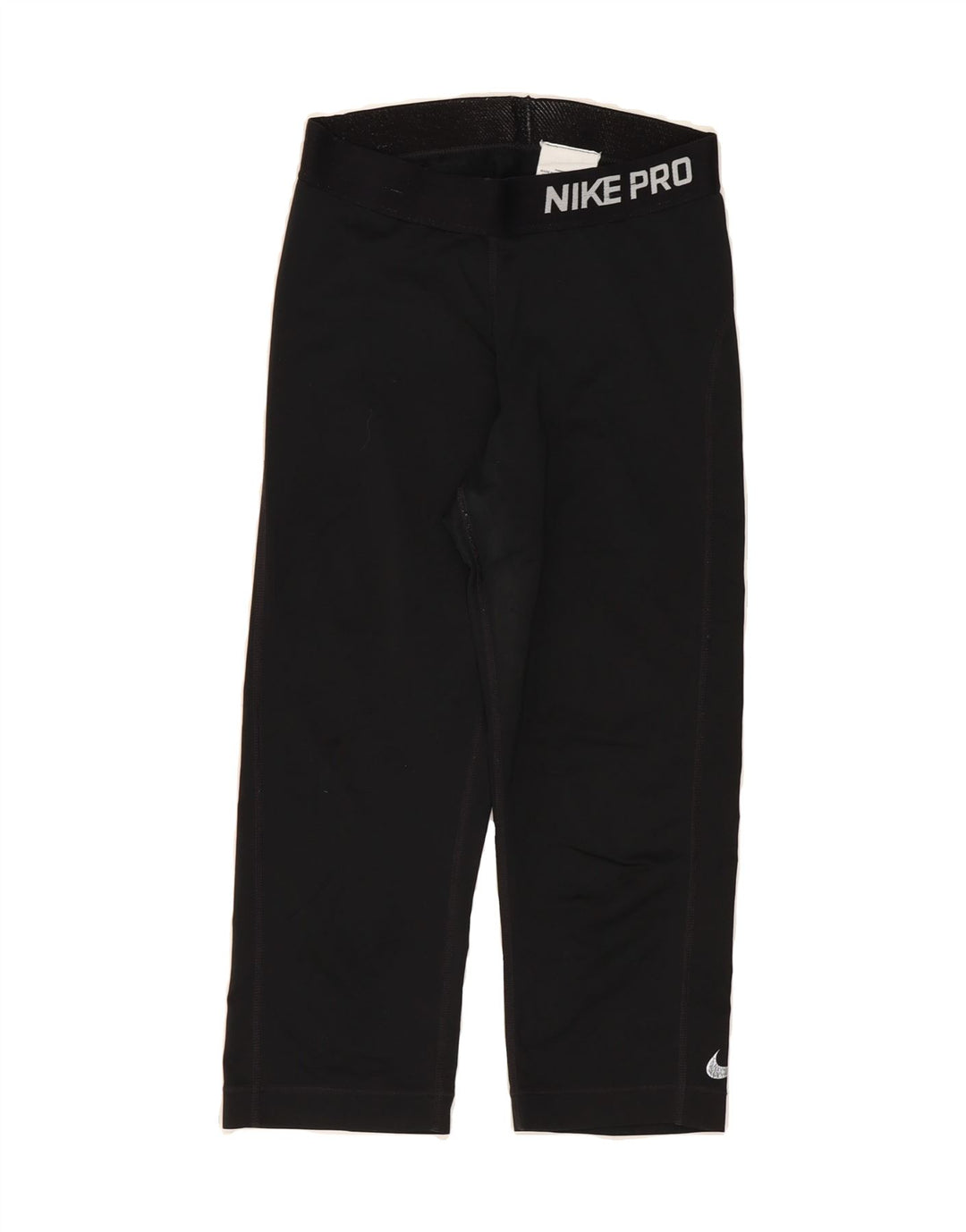 NIKE Womens Dri Fit Graphic Tracksuit Trousers UK 8 Small Black Polyester Vintage Nike and Second-Hand Nike from Messina Hembry 