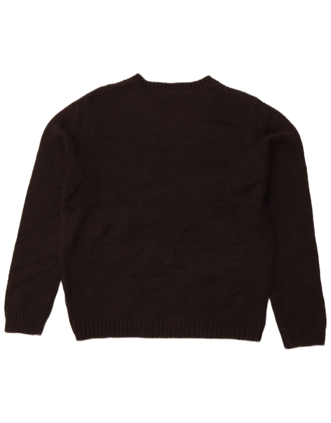 Zara - Jersey de cuello redondo para mujer, talla 40, talla grande, acrílico negro