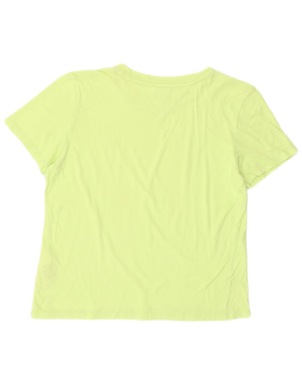 Tommy Hilfiger Camiseta para mujer Top UK 12 Algodón verde medio