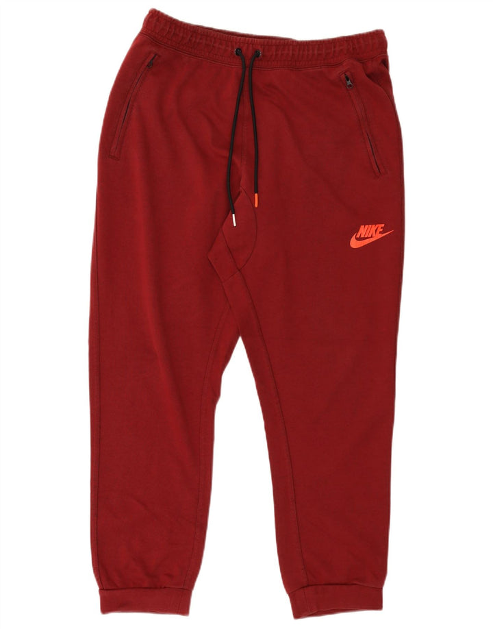 Nike - Pantalones de chándal para hombre, color burdeos, poliéster