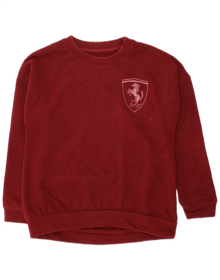 FERRARI Sudadera para niño Jumper 5-6 años Borgoña Algodón