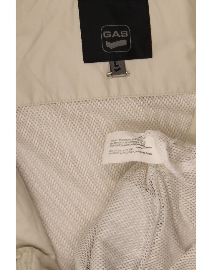 Chaqueta bomber con capucha para hombre Gas UK 40 Large White Cotton