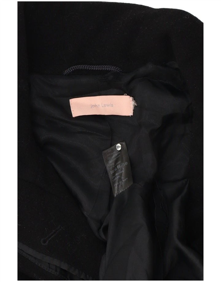 John Lewis Abrigo para mujer UK 18 XL Lana negra
