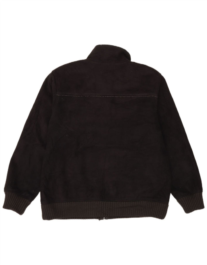 Marks & Spencer Chaqueta polar Sherpa para hombre UK 40 Grande Poliéster negro
