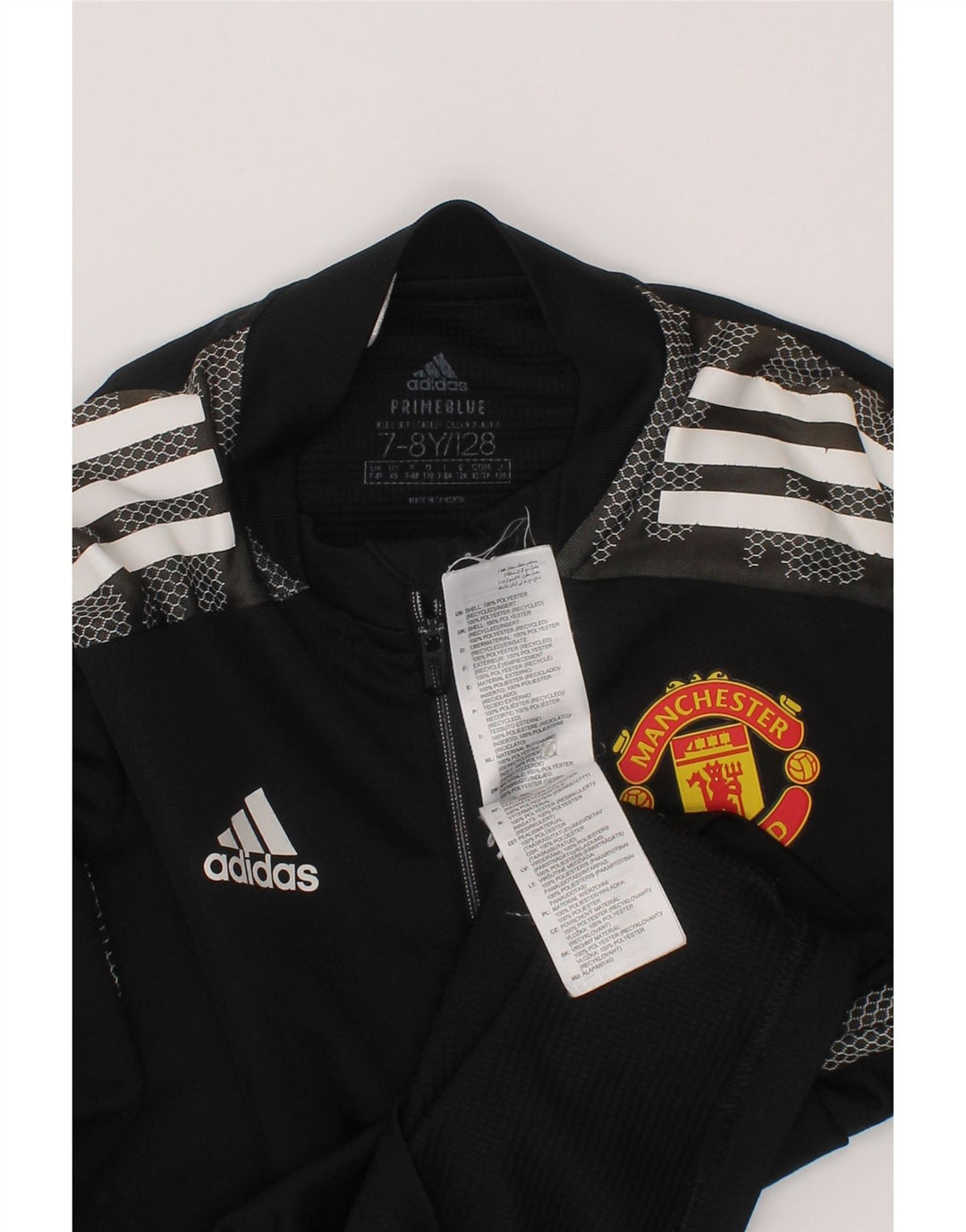 Adidas - Chándal gráfico para niños, 7-8 años, color negro