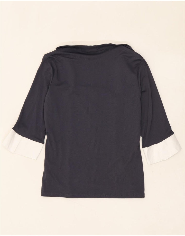 NARACAMICIE Blusa camisera para mujer UK 10 Small Azul marino Colorblock