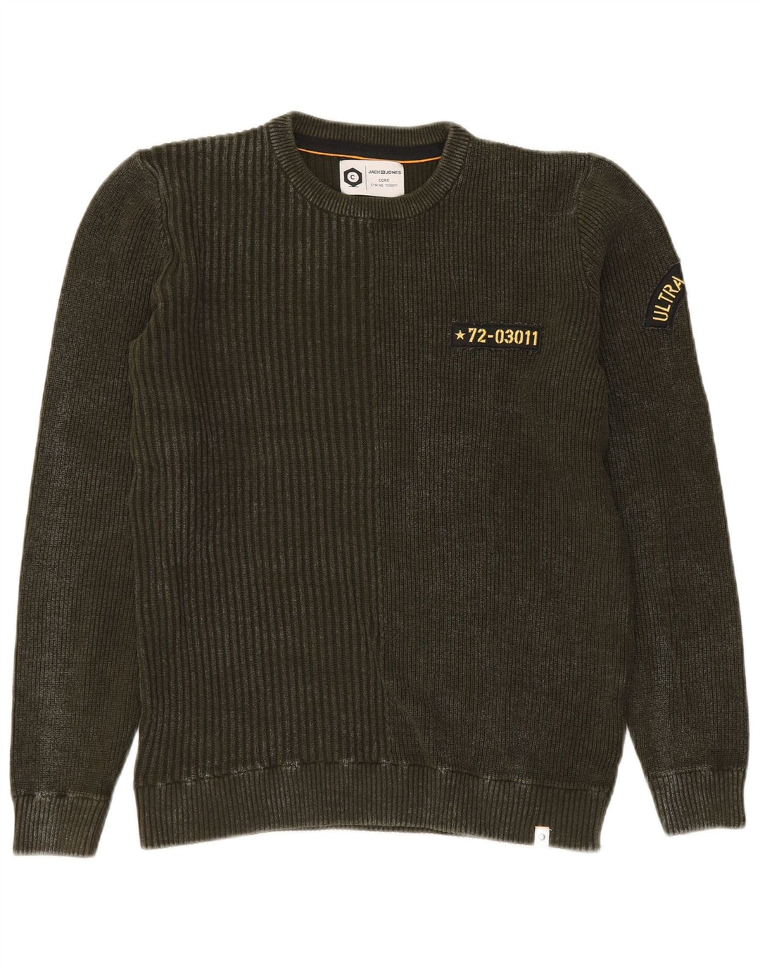 Jack & Jones Hombre Jersey De Cuello Redondo Jersey De Algodón Verde Medio